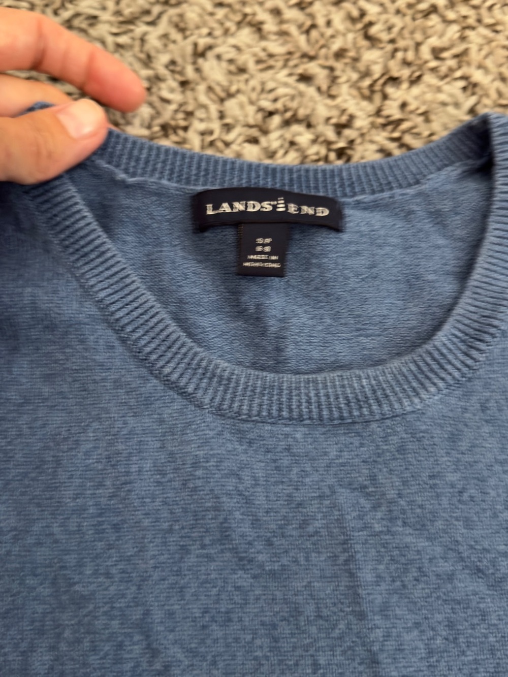 Lands' End Soft Blue Crewneck Sweater